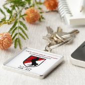 11e Armored Cavalry Blackhorse Patch Sleutelhanger (Zijkant)