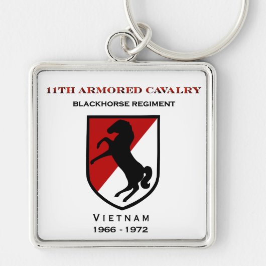 11e Armored Cavalry Blackhorse Patch Sleutelhanger (Voorkant)