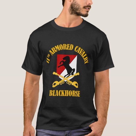 11e Armored Cavalry - Blackhorse T-shirt (Voorkant)