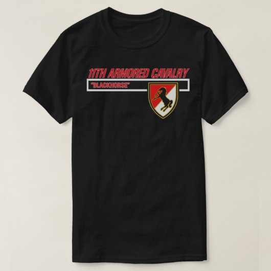 11e Armored Cavalry Regiment (11e ACR) Blackhors T-shirt (Design voorkant)