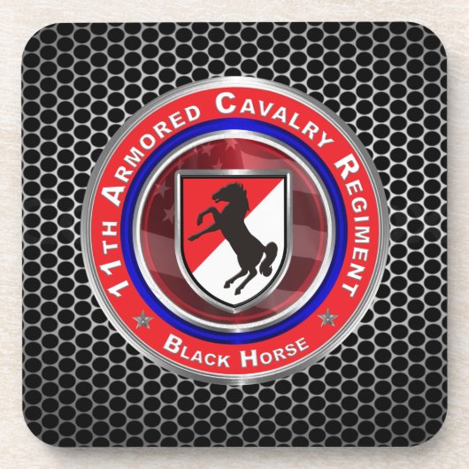11e Armored Cavalry Regiment "Black Horse" Bier Onderzetter (Voorkant)