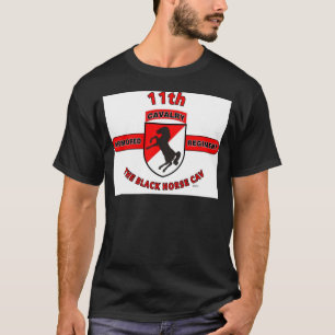 11E ARMORED CAVALRY REGIMENT "BLACK HORSE CAV" T-SHIRT