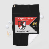 11e Armored Cavalry Regiment "Black Horse" Golfhanddoek (Insitu)