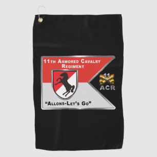 11e Armored Cavalry Regiment "Black Horse" Golfhanddoek
