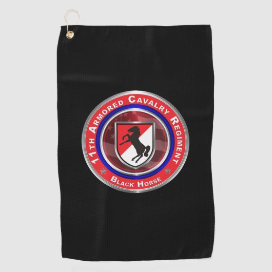 11e Armored Cavalry Regiment "Black Horse" Golfhanddoek (Voorkant)