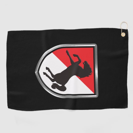 11e Armored Cavalry Regiment "Black Horse" Golfhanddoek (Horizontaal)