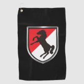 11e Armored Cavalry Regiment "Black Horse" Golfhanddoek (Voorkant)