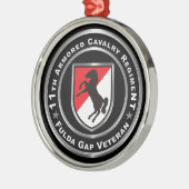 11e Armored Cavalry Regiment Fulda Gap Metalen Ornament (Links)