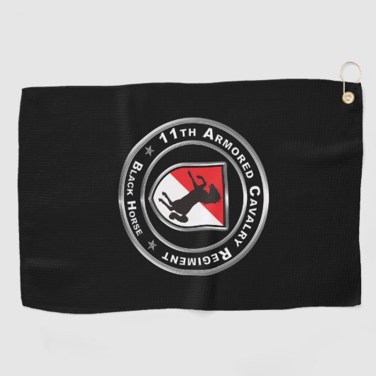 11e Armored Cavalry Regiment Golfhanddoek (Horizontaal)
