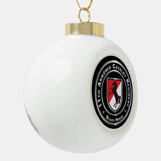 11e Armored Cavalry Regiment Keramische Bal Ornament (Links)