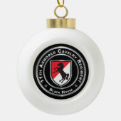11e Armored Cavalry Regiment Keramische Bal Ornament (Voorkant)