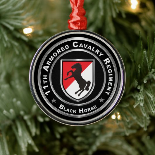 11e Armored Cavalry Regiment Metalen Ornament (Boom)