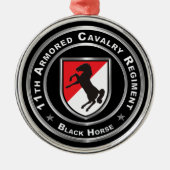 11e Armored Cavalry Regiment Metalen Ornament (Voorkant)