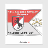 11e Armored Cavalry Regiment Sticker (Vel)