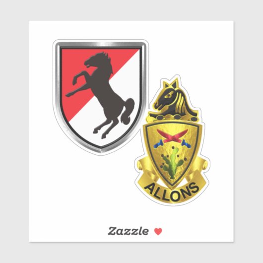 11e Armored Cavalry Regiment Sticker (Vel)