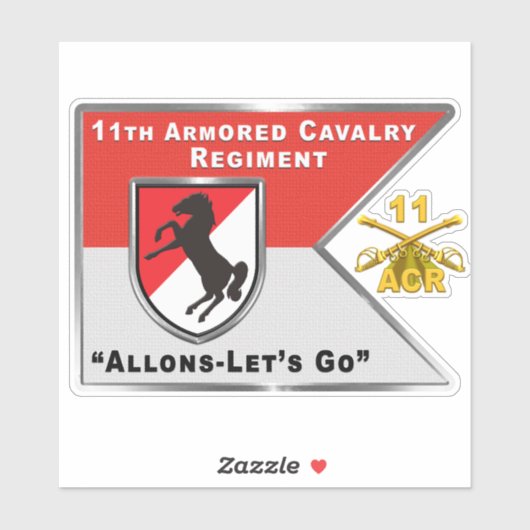 11e Armored Cavalry Regiment Sticker (Vel)