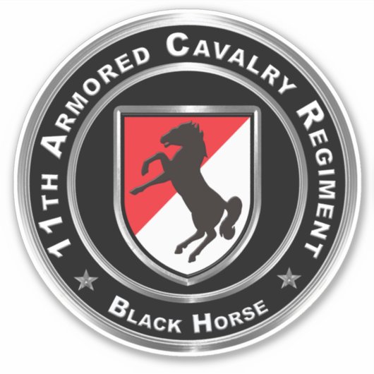 11e Armored Cavalry Regiment Sticker (Voorkant)