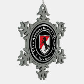 11e Armored Cavalry Regiment Tin Sneeuwvlok Ornament (Links)