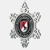 11e Armored Cavalry Regiment Tin Sneeuwvlok Ornament (Rechts)