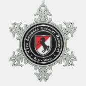 11e Armored Cavalry Regiment Tin Sneeuwvlok Ornament (Voorkant)