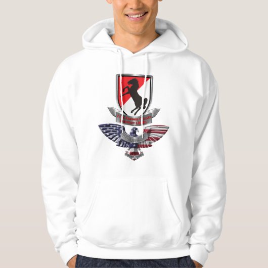 11e Armored Cavalry Regiment Veteran Hoodie (Voorkant)