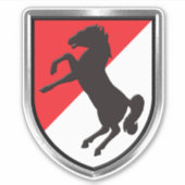 11e Armored Cavalry Regiment Veteran Sticker (Voorkant)