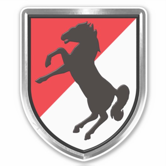 11e Armored Cavalry Regiment Veteran Sticker (Voorkant)