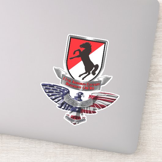 11e Armored Cavalry Regiment Veteran Sticker (Detail)