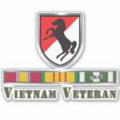 11e Armored Cavalry Regiment Vietnam Veteraan Sticker (Voorkant)