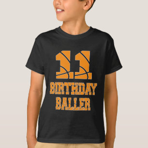 11e Birthday Baller Boy 11 jaar oude Basketball T T-shirt