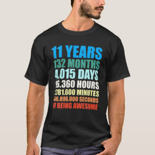 11e Birthday Gift Boy 11 jaar Geweldige T-shirt