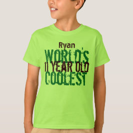 11e Birthday Gift World's koelste 11-jarige jongen T-shirt
