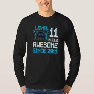 11e Birthday Level 11 Unlocked Geweldige 2011 Vide T-shirt