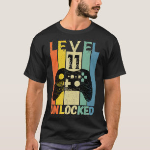 11e Birthday Level 11 Unlocked videogame Gamer B T-shirt