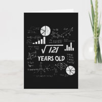 11e Birthday Square Root Wiskunde 11 jaar oude dag