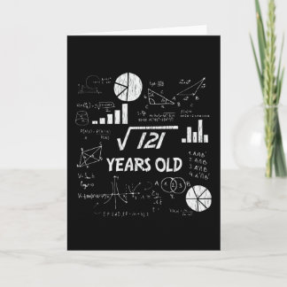 11e Birthday Square Root Wiskunde 11 jaar oude dag Kaart