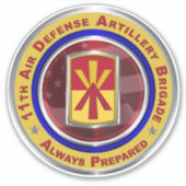 11e brigade van de Artillerie van de luchtdefensie Sticker (Voorkant)
