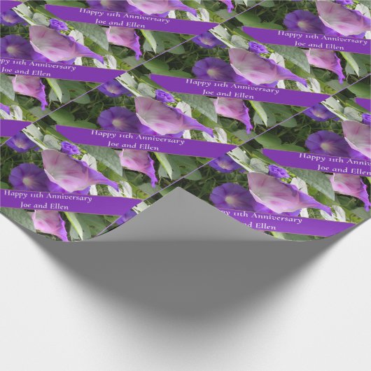 11e bruiloft Jubileum, Cadeaupapier (Hoek)