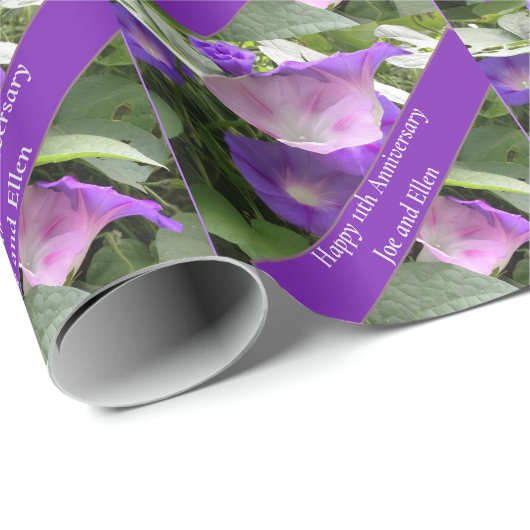 11e bruiloft Jubileum, Cadeaupapier (Rol Hoek)