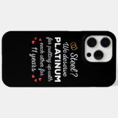 11e bruiloft Jubileum I - Steel Funny Couple Case-Mate iPhone Case (Achterkant (horizontaal))