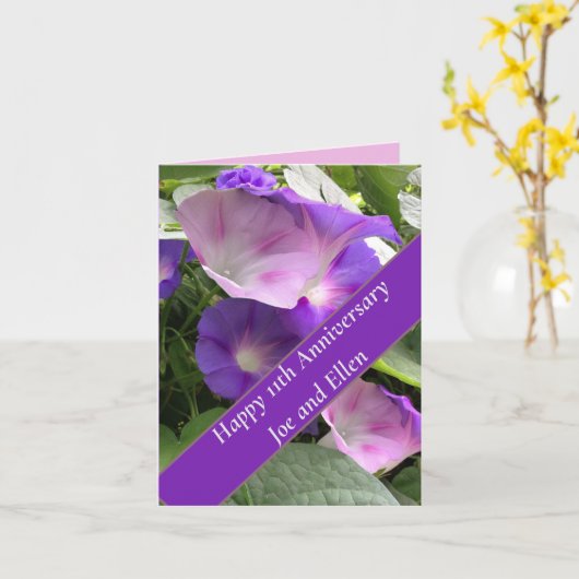 11e bruiloft Jubileum, Kaart (Gele Bloem)