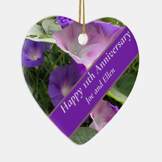 11e bruiloft Jubileum, Keramisch Ornament (Rechts)