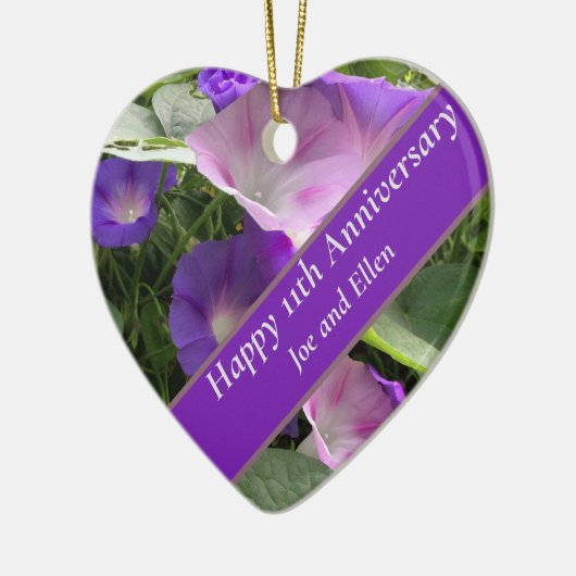 11e bruiloft Jubileum, Keramisch Ornament (Links)