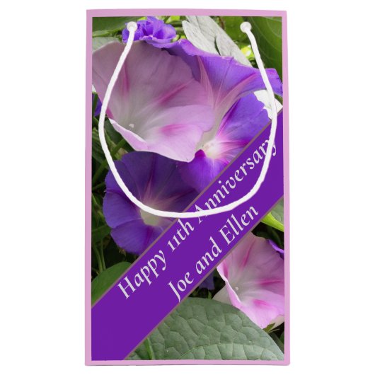 11e bruiloft Jubileum, Klein Cadeauzakje (Achterkant)