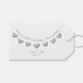 11e Bruiloft Jubileum staal hart geschenk label Cadeaulabel (Voorkant (Horizontaal))