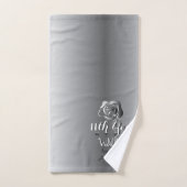 11e bruiloft Jubileum staal Roos badhanddoek set Bad Handdoek (Handdoek)