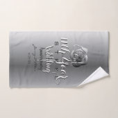 11e bruiloft Jubileum staal Roos theedoeken Handdoek (Handdoek)