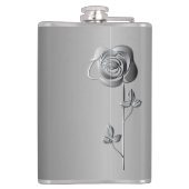 11e bruiloft Jubileum w Steel Roos Heupfles (Achterkant)