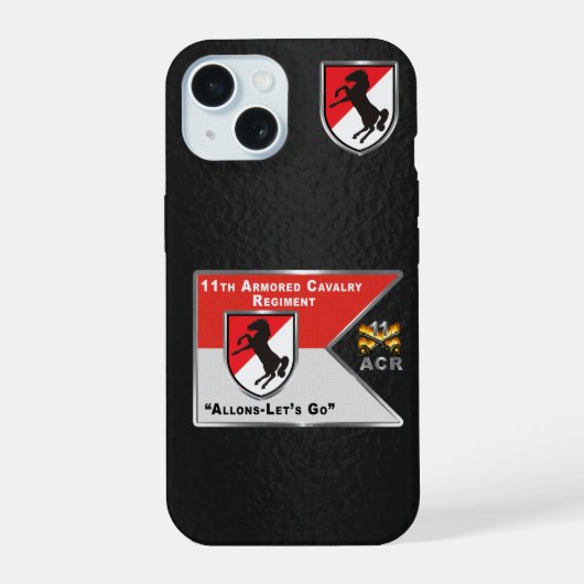 11e Cavalerie Regiment iPhone 15 Case (Achterkant)