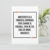 11e citaat, vrijheid van Afrikaans-Amerikaan. Kaart (Staand voorkant)